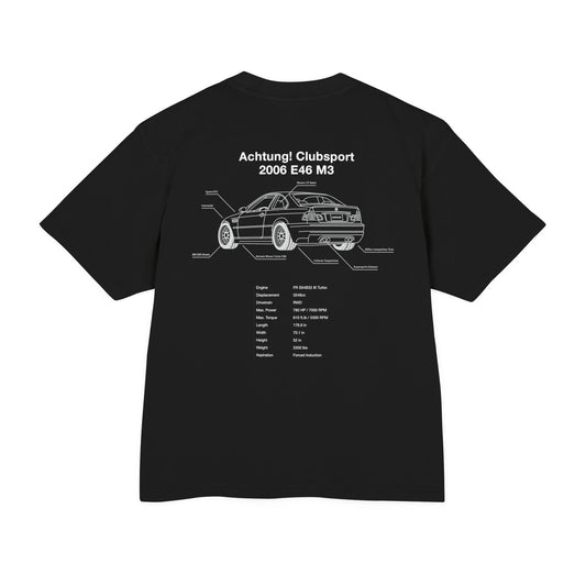 2006 E46 M3 Turbo Rear 3/4 Blueprint Tee