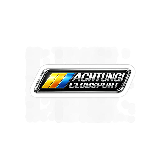 Achtung! Clubsport Die-Cut Outdoor Car Sticker