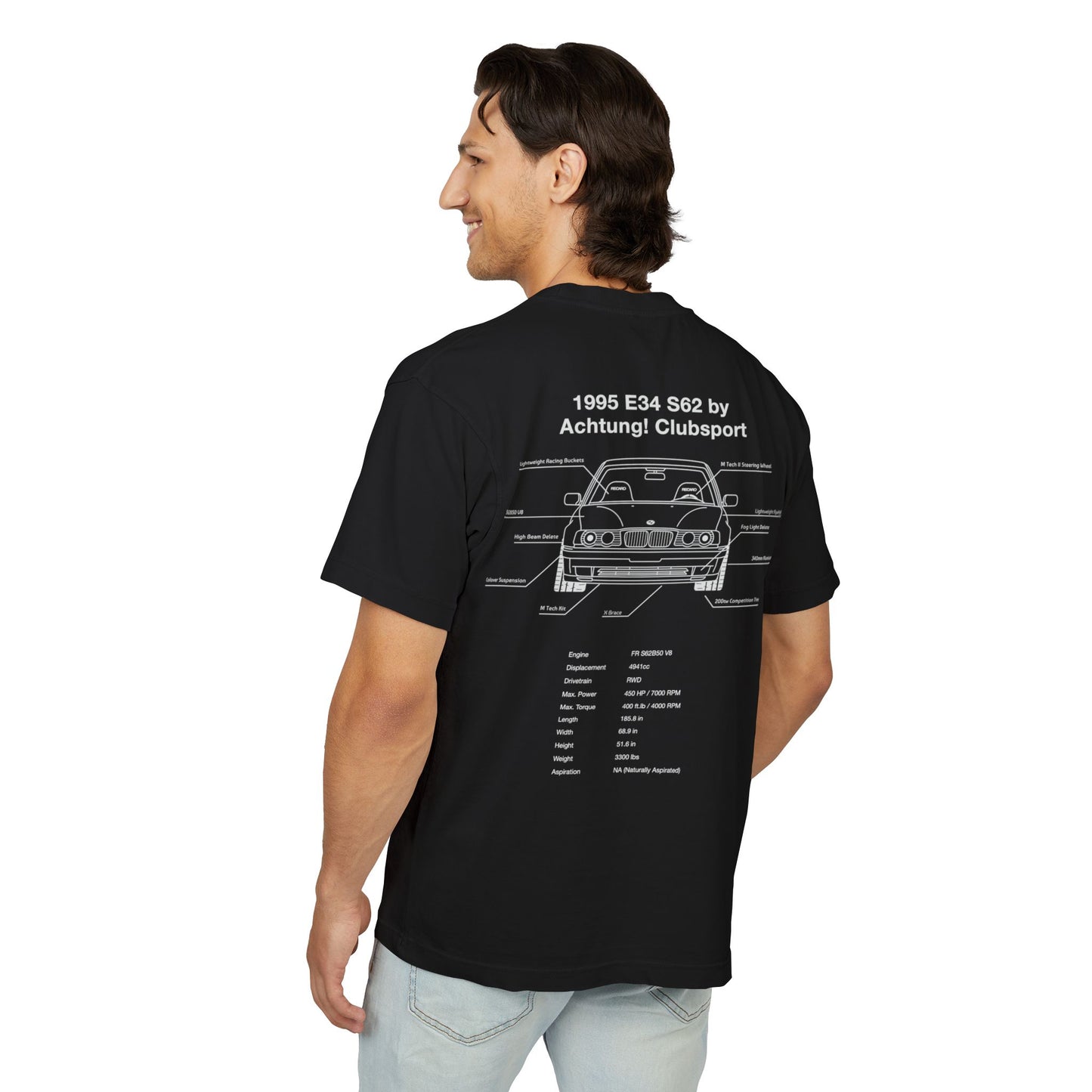 T‑Shirt — 1995 E34 S62 Blueprint Tee